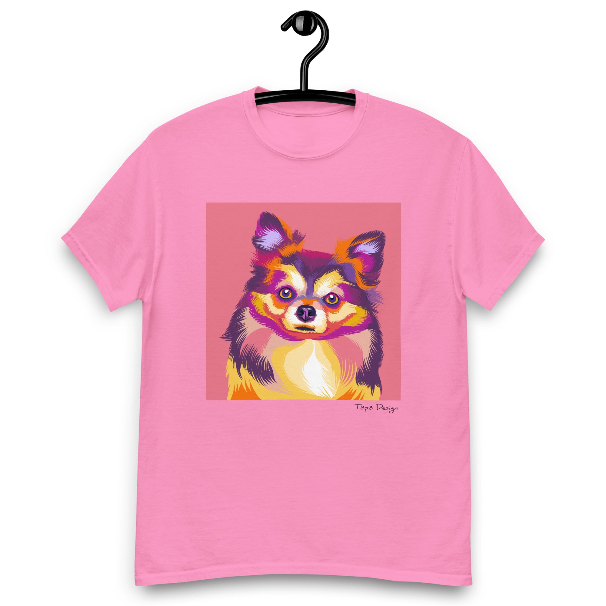 Pitkäkarvainen chihuahua T-paita, Pop Art