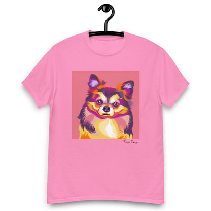 Pitkäkarvainen chihuahua T-paita, Pop Art