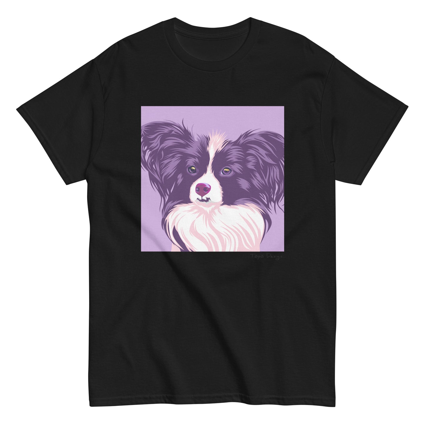 Papillon, Perhoskoira T-paita, Pop Art