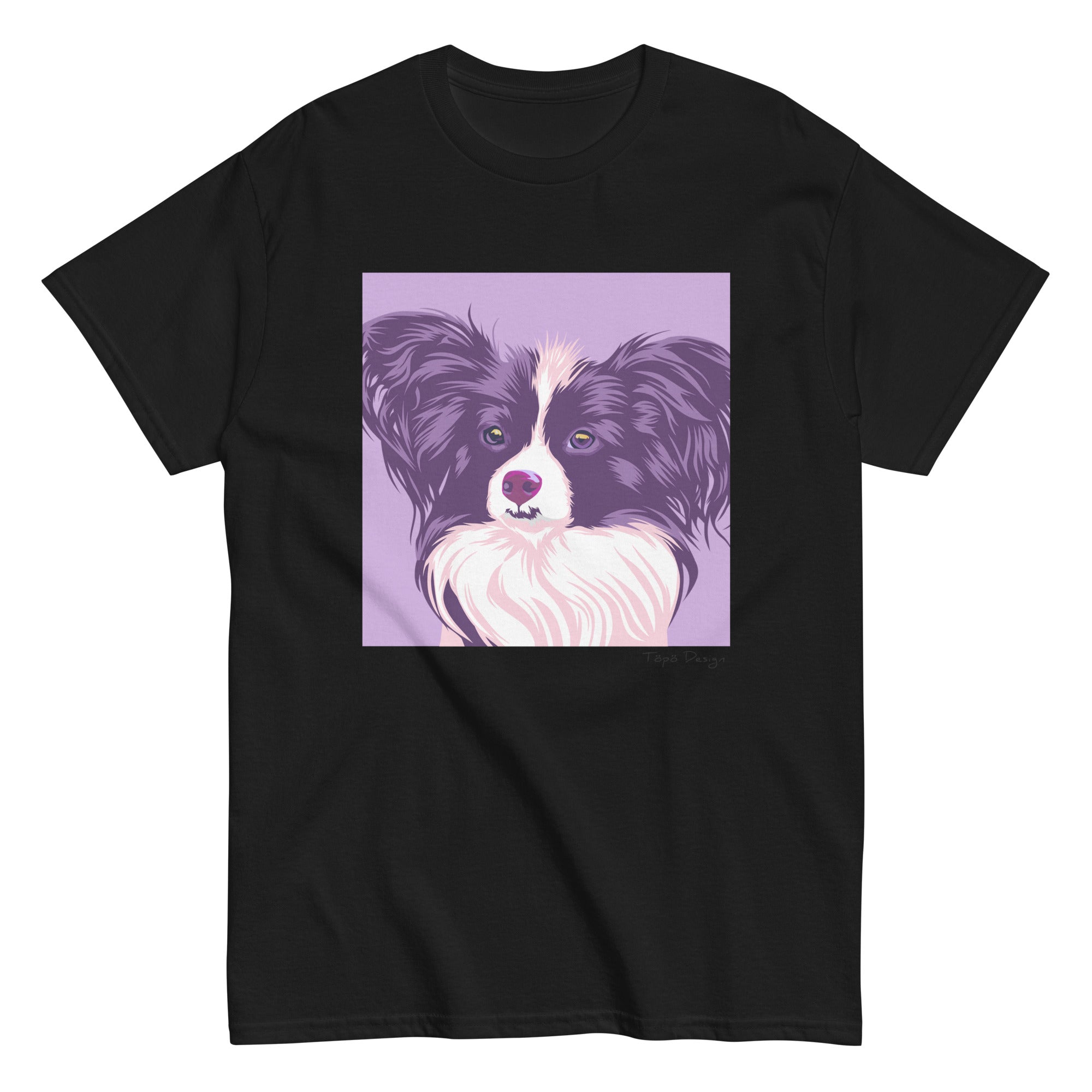 Papillon, Perhoskoira T-paita, Pop Art