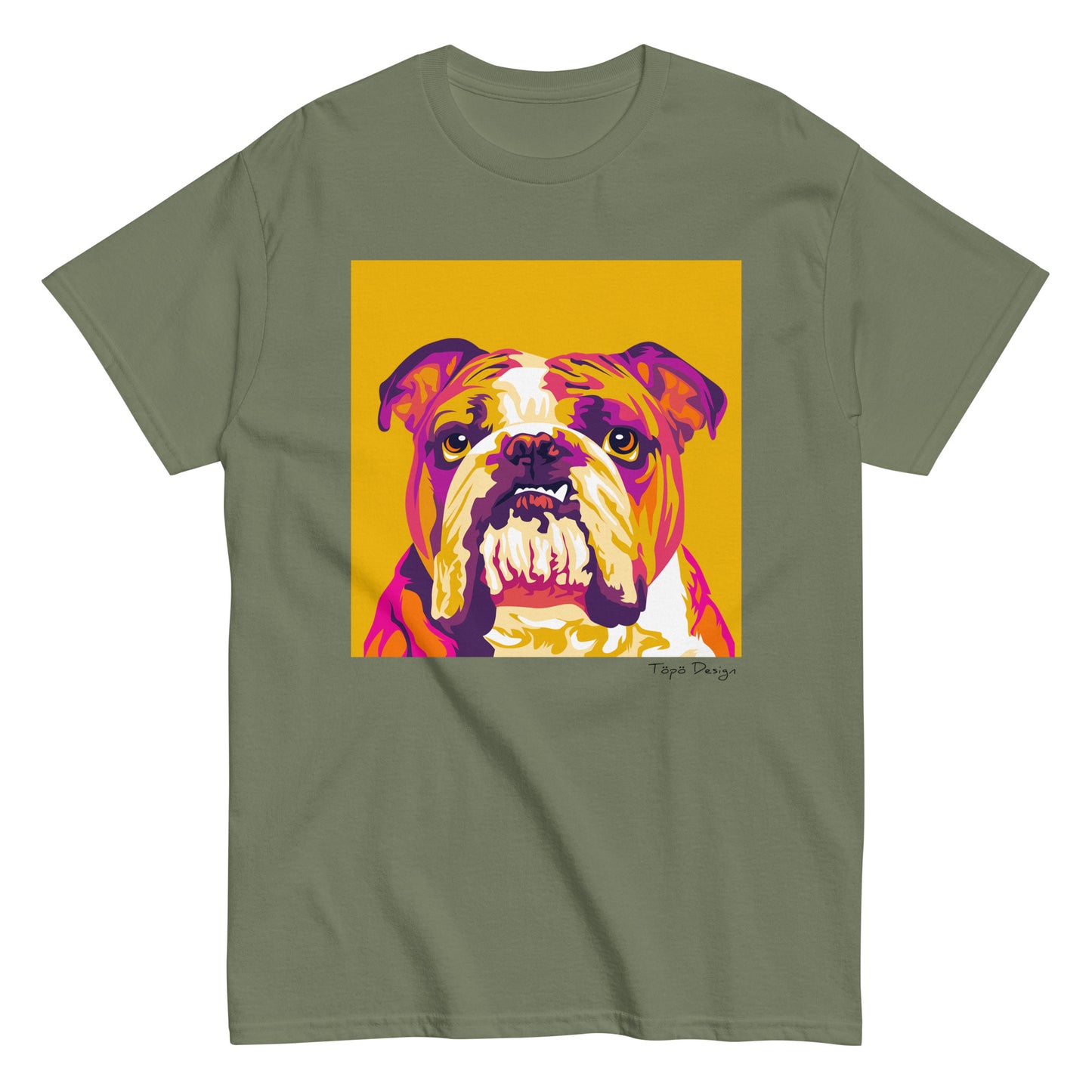 Englanninbulldoggi, T-paita, Pop Art