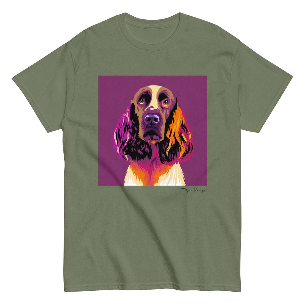 Englanninspringerspanieli T-paita, Pop Art