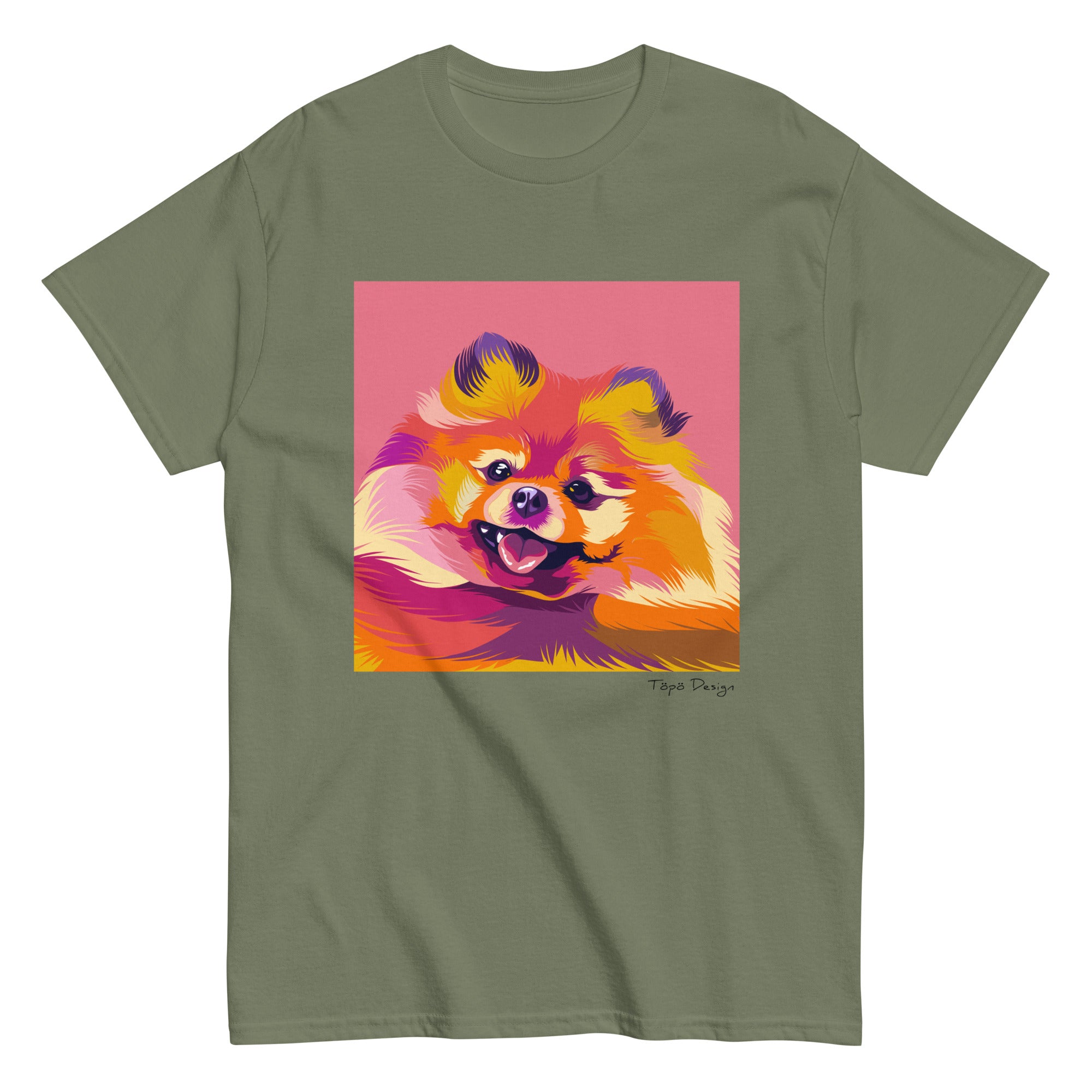 Pomeranian T-paita, Pop Art