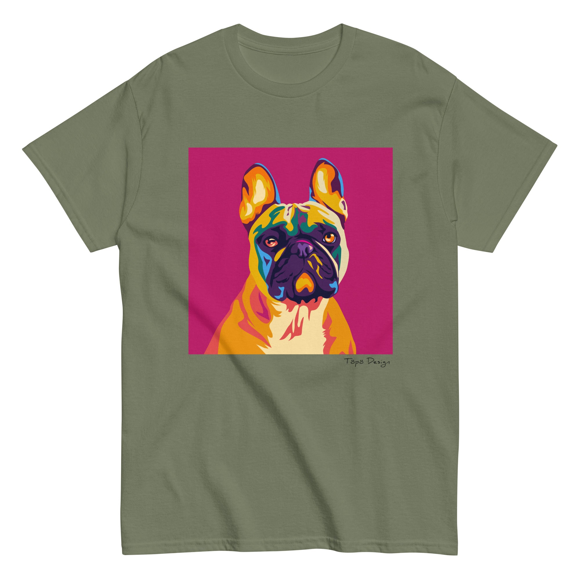 Ranskanbulldoggi T-paita, Pop Art