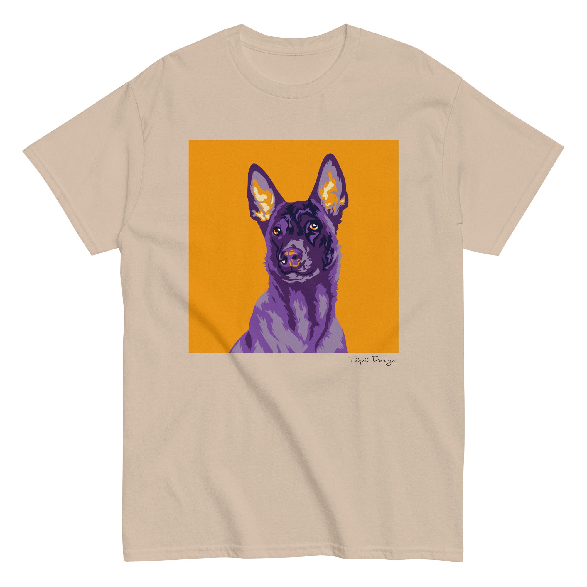 Belgianpaimenkoira malinois T-paita, Pop Art