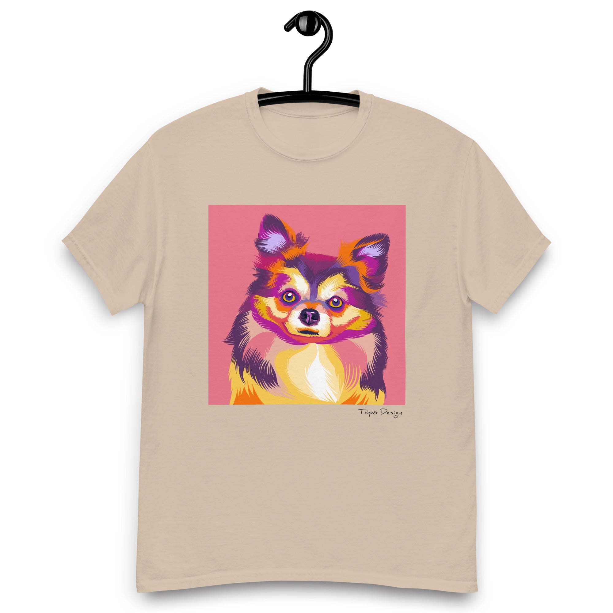 Pitkäkarvainen chihuahua T-paita, Pop Art