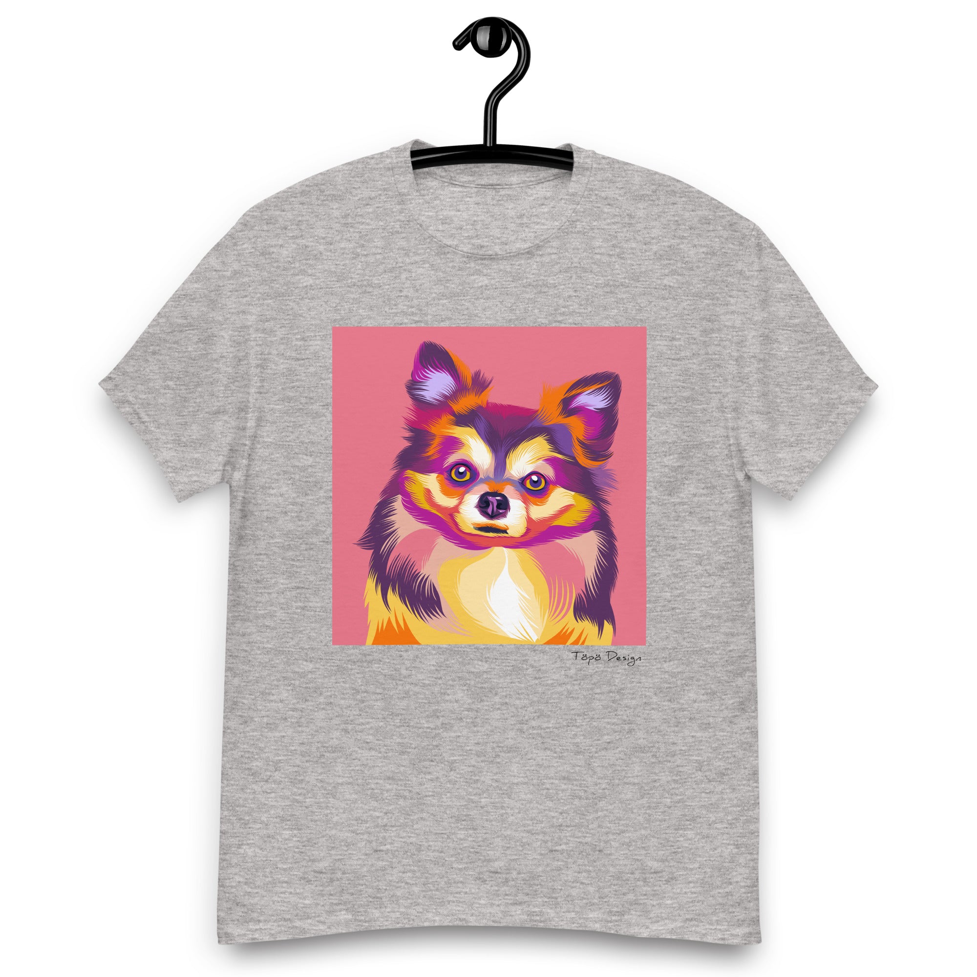 Pitkäkarvainen chihuahua T-paita, Pop Art