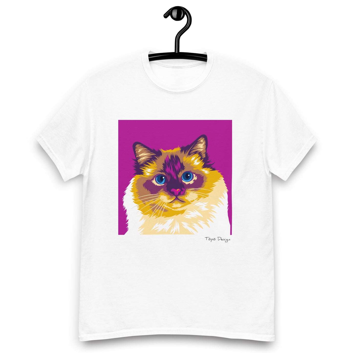 Pyhä Birma kissa T-paita, Pop Art
