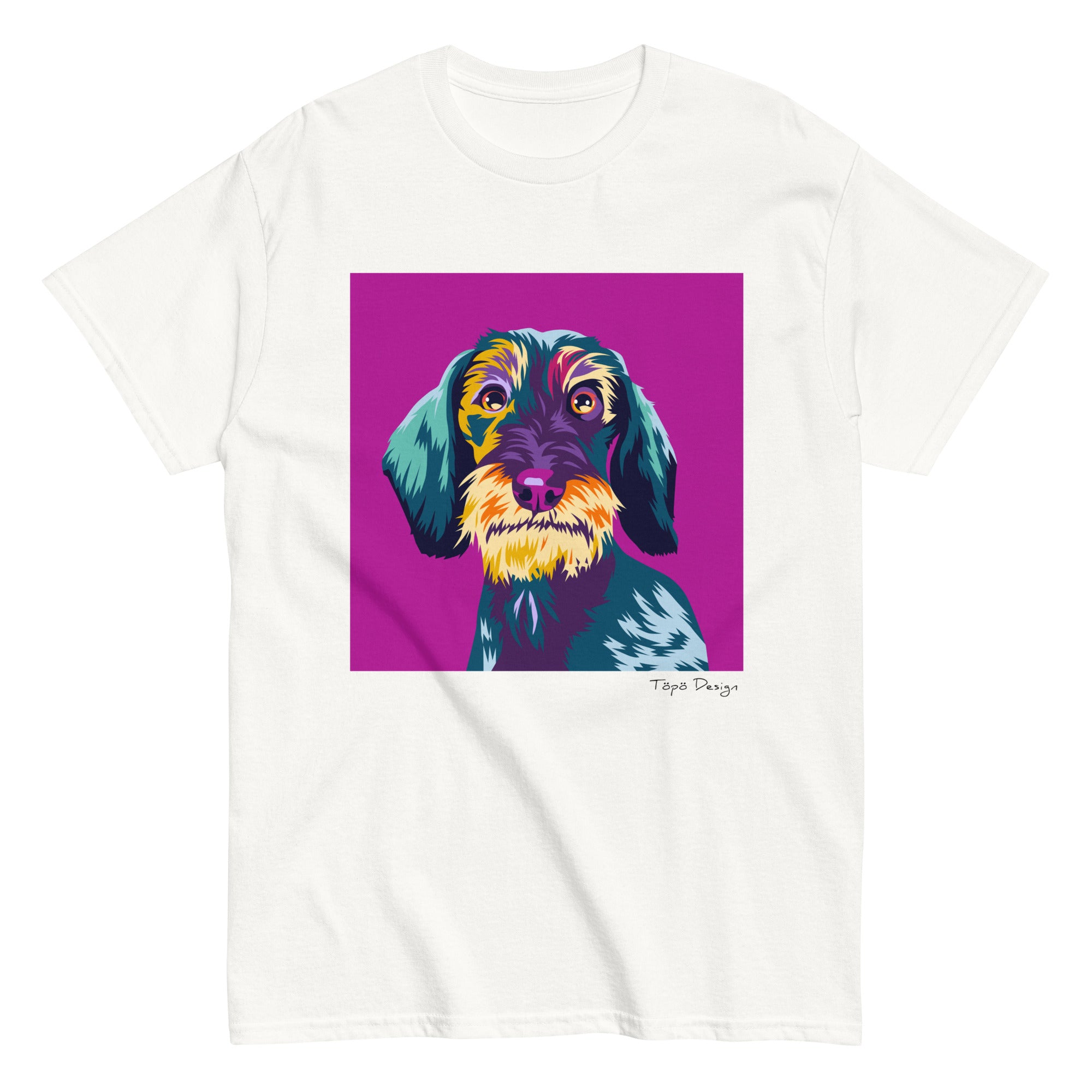 Karkeakarvainen mäyräkoira T-paita, Pop Art