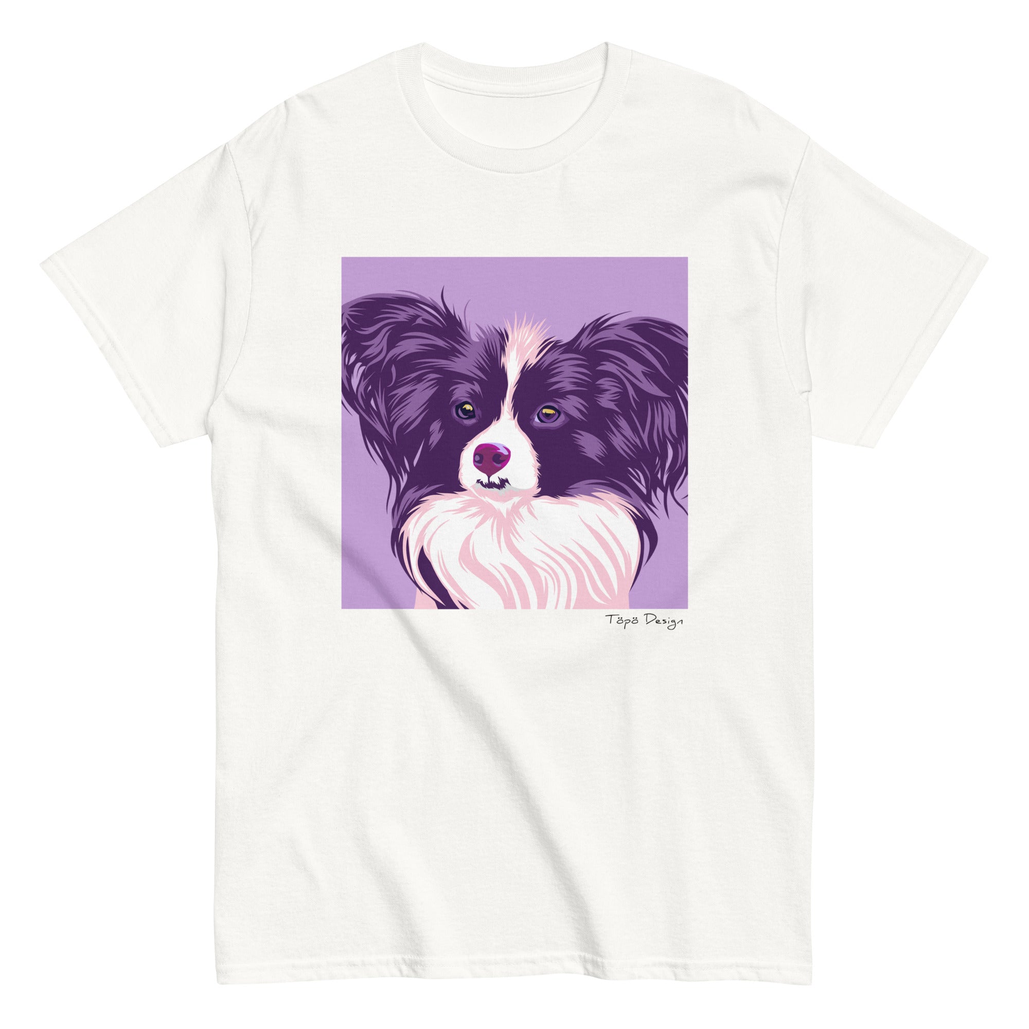 Papillon, Perhoskoira T-paita, Pop Art