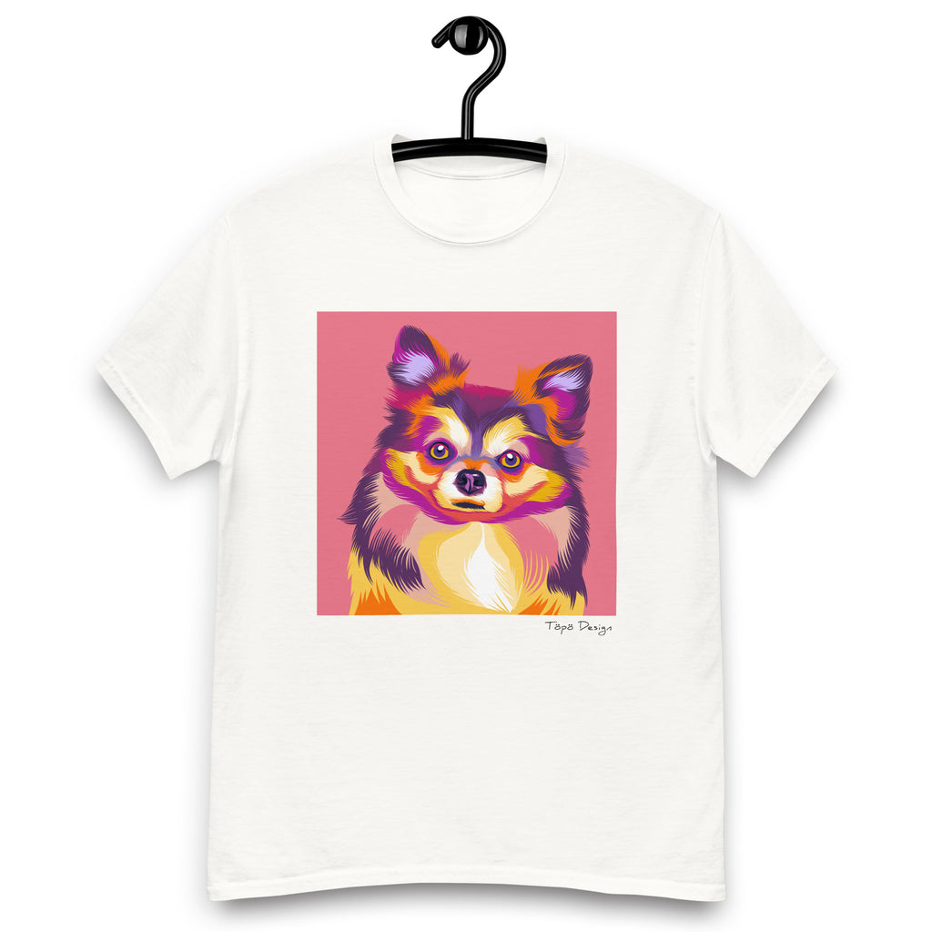 Pitkäkarvainen chihuahua T-paita, Pop Art