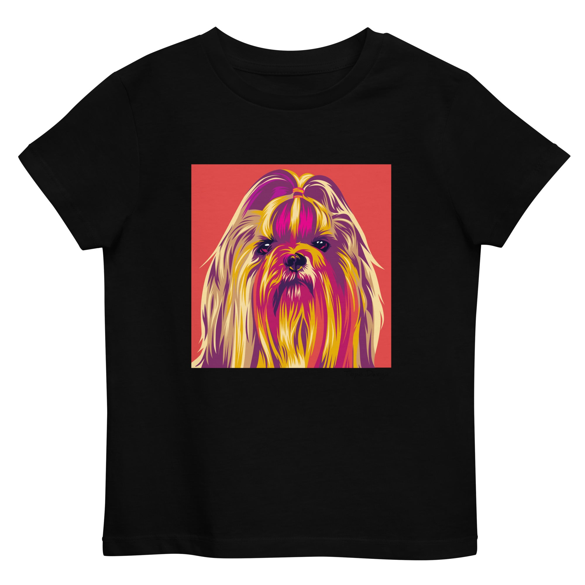 Shih tzu lasten T-paita, Pop Art