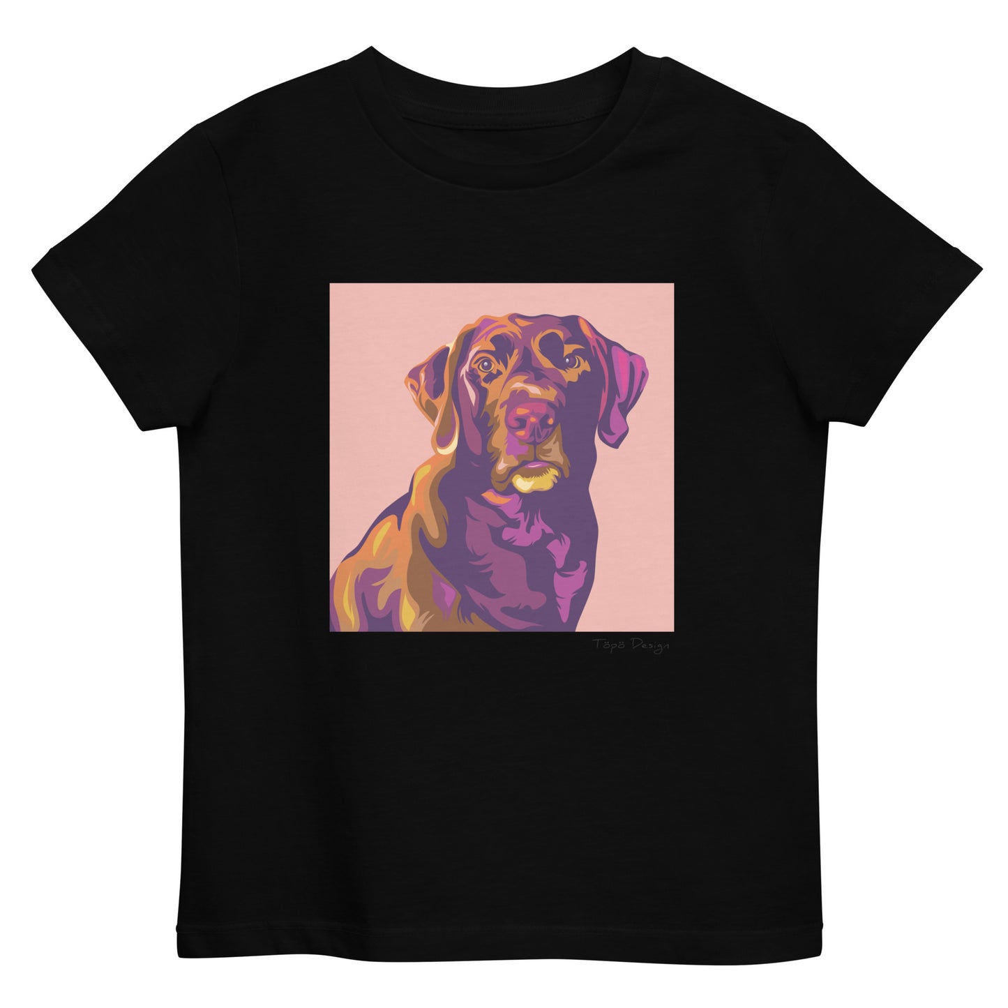 Labradorinnoutaja lasten T-paita, Pop Art