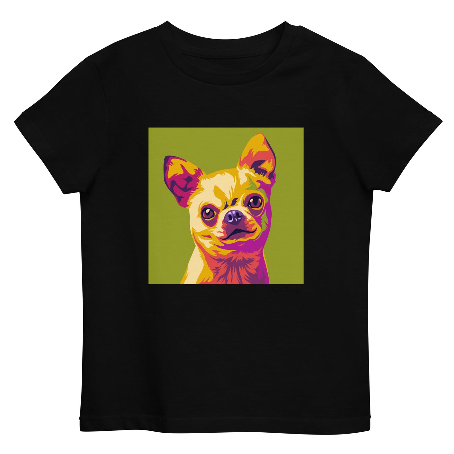 Chihuahua lasten T-paita, Pop Art