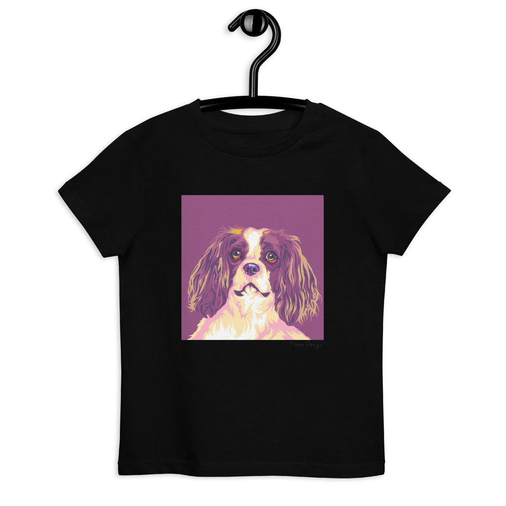 Cavalierkingcharlesinspanieli lasten T-paita, Pop Art