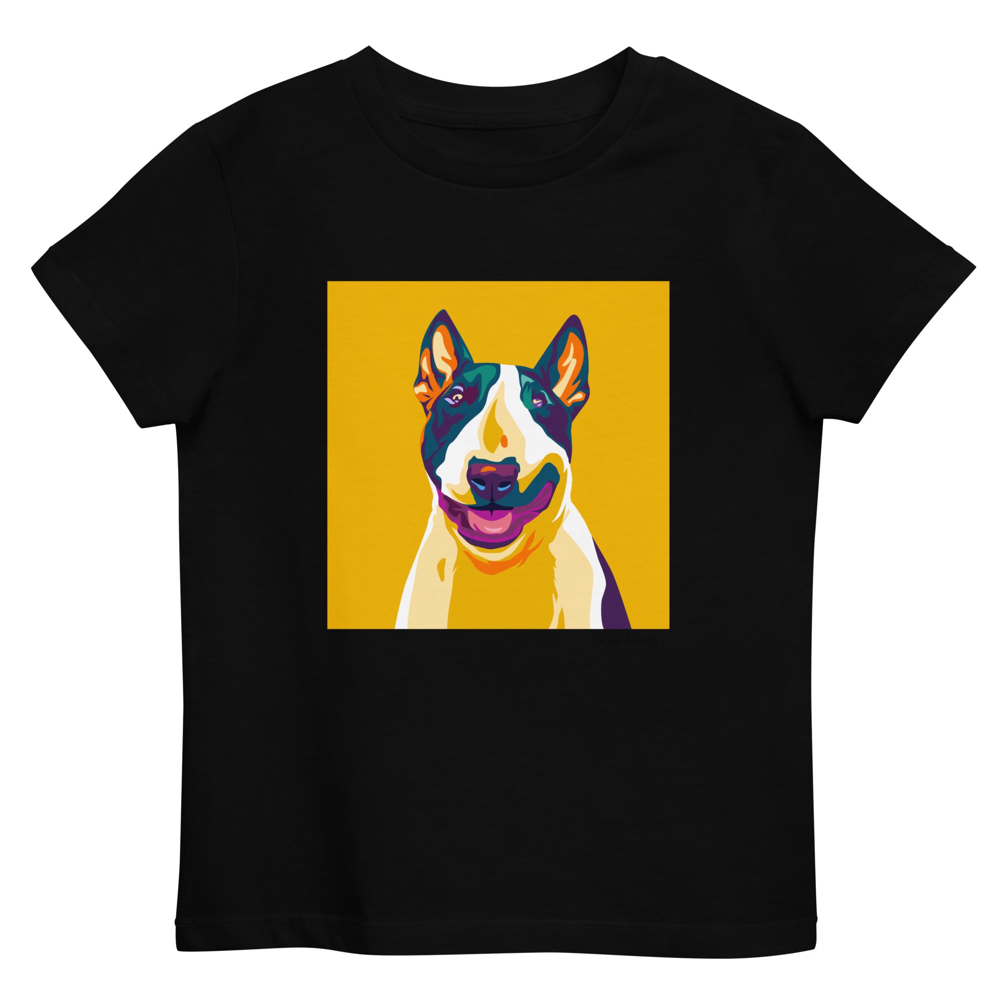 Bullterrieri lasten T-paita, Pop Art