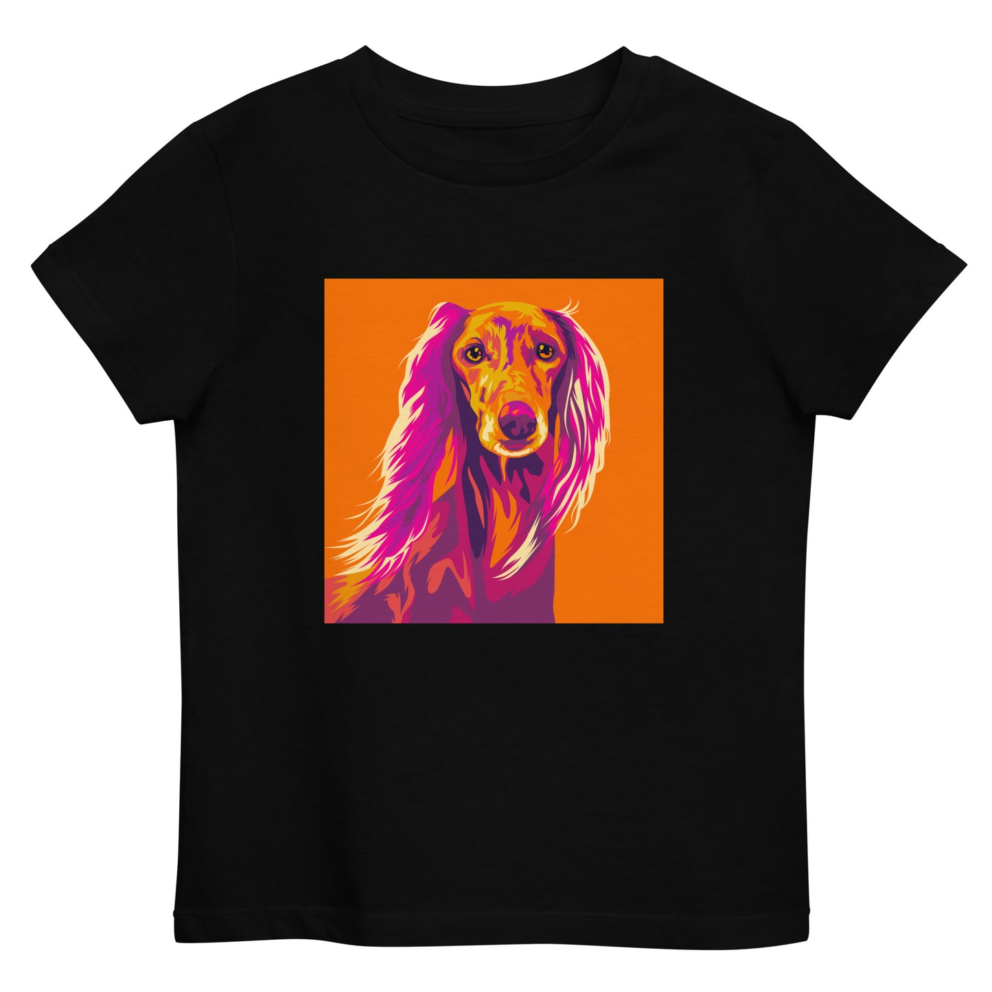 Saluki lasten T-paita, Pop Art
