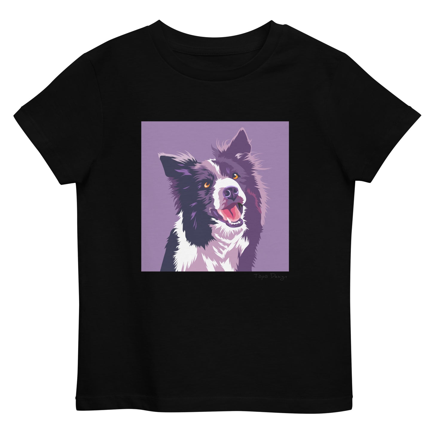 Bordercollie lasten T-paita, Pop Art