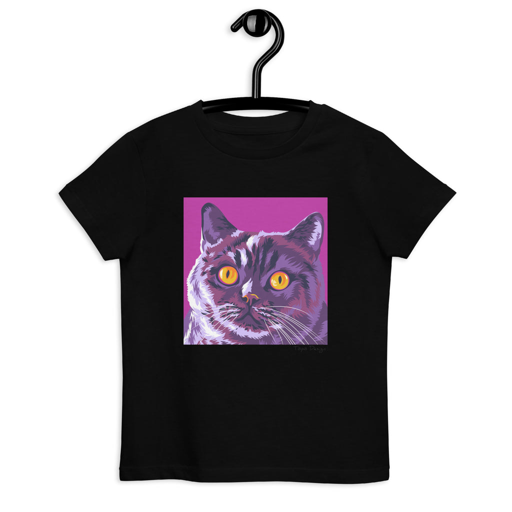 Brittiläinen lyhytkarva lasten T-paita, Pop Art