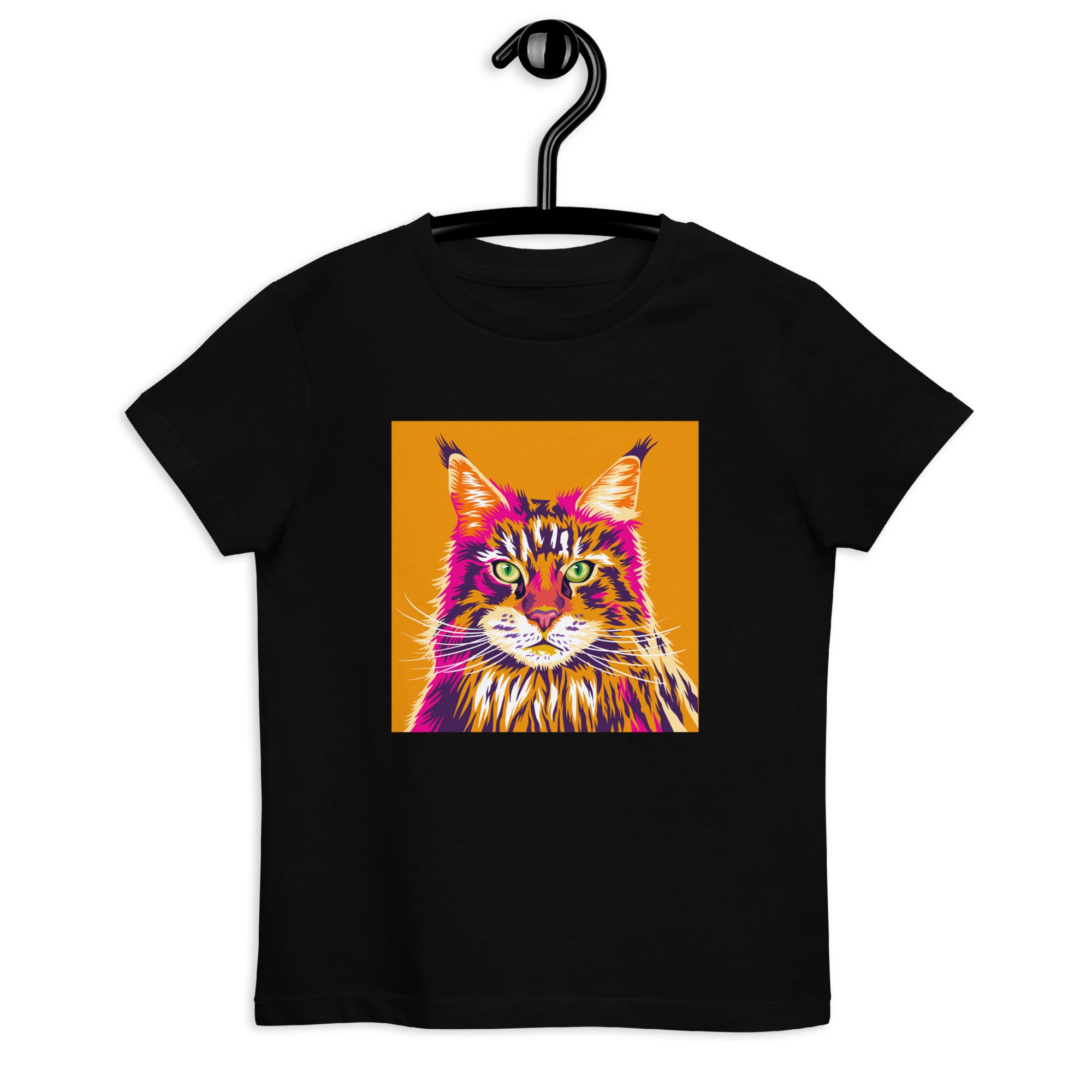 Maine coon lasten T-paita, Pop Art