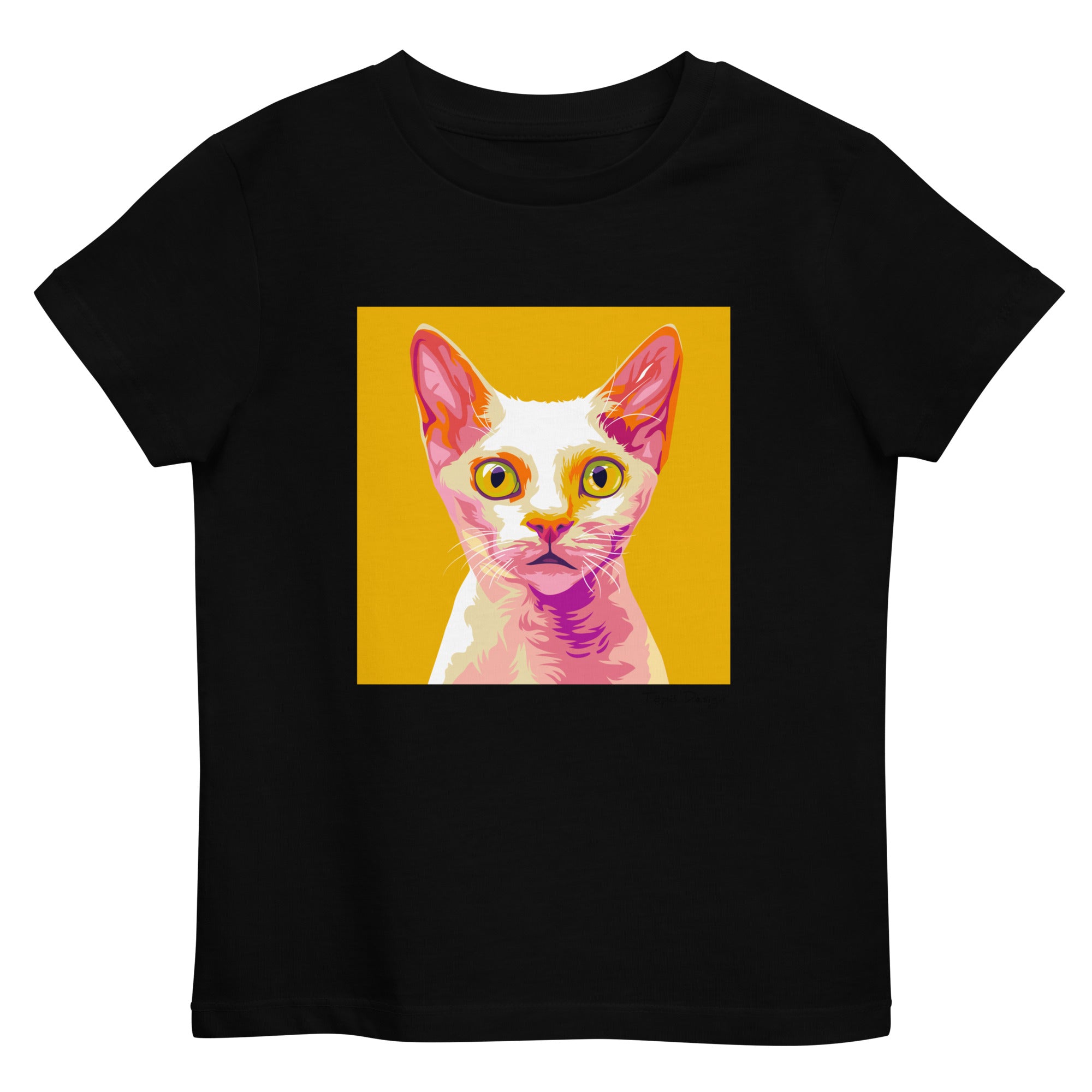 Devon Rex lasten T-paita, Pop Art