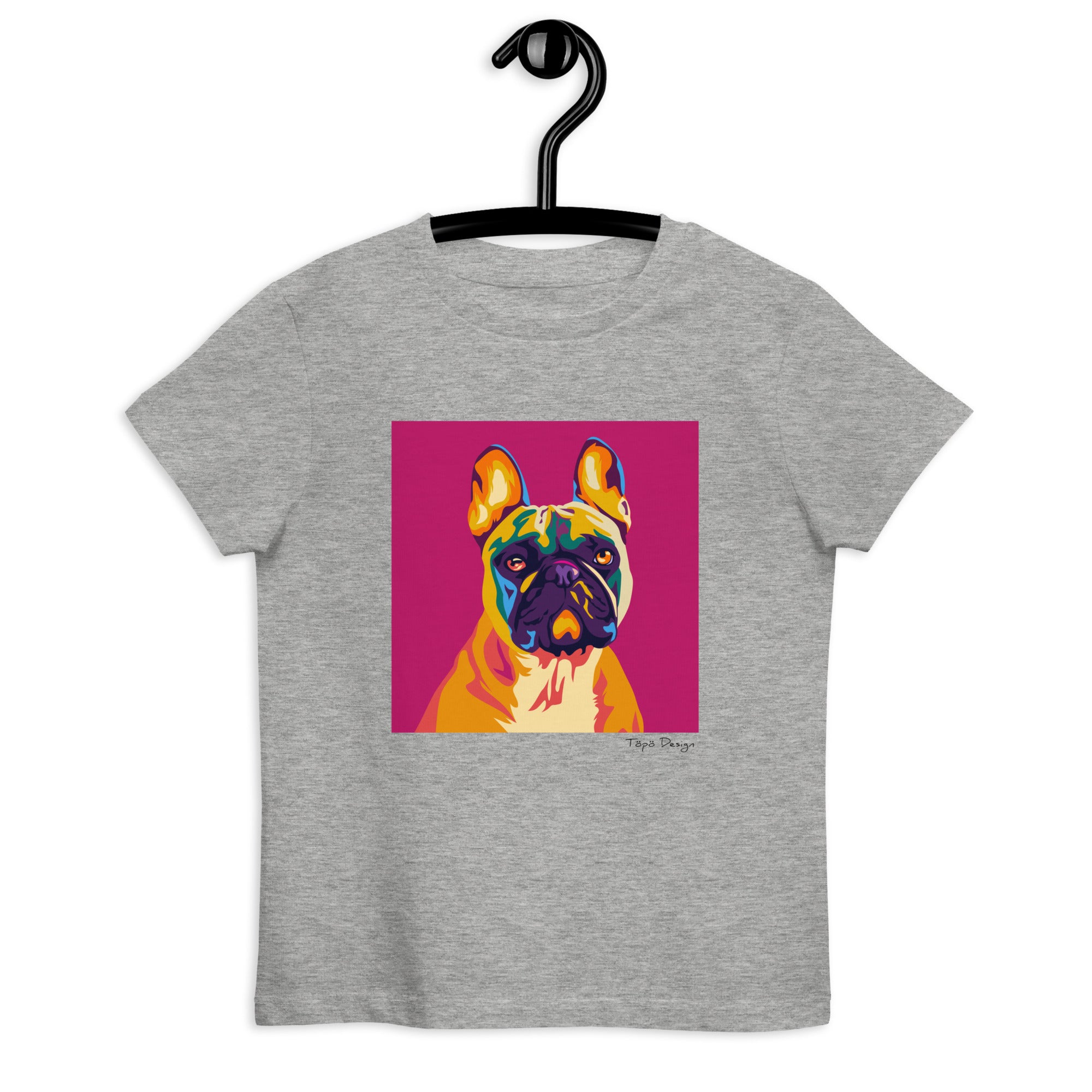 Ranskanbulldoggi lasten T-paita, Pop Art