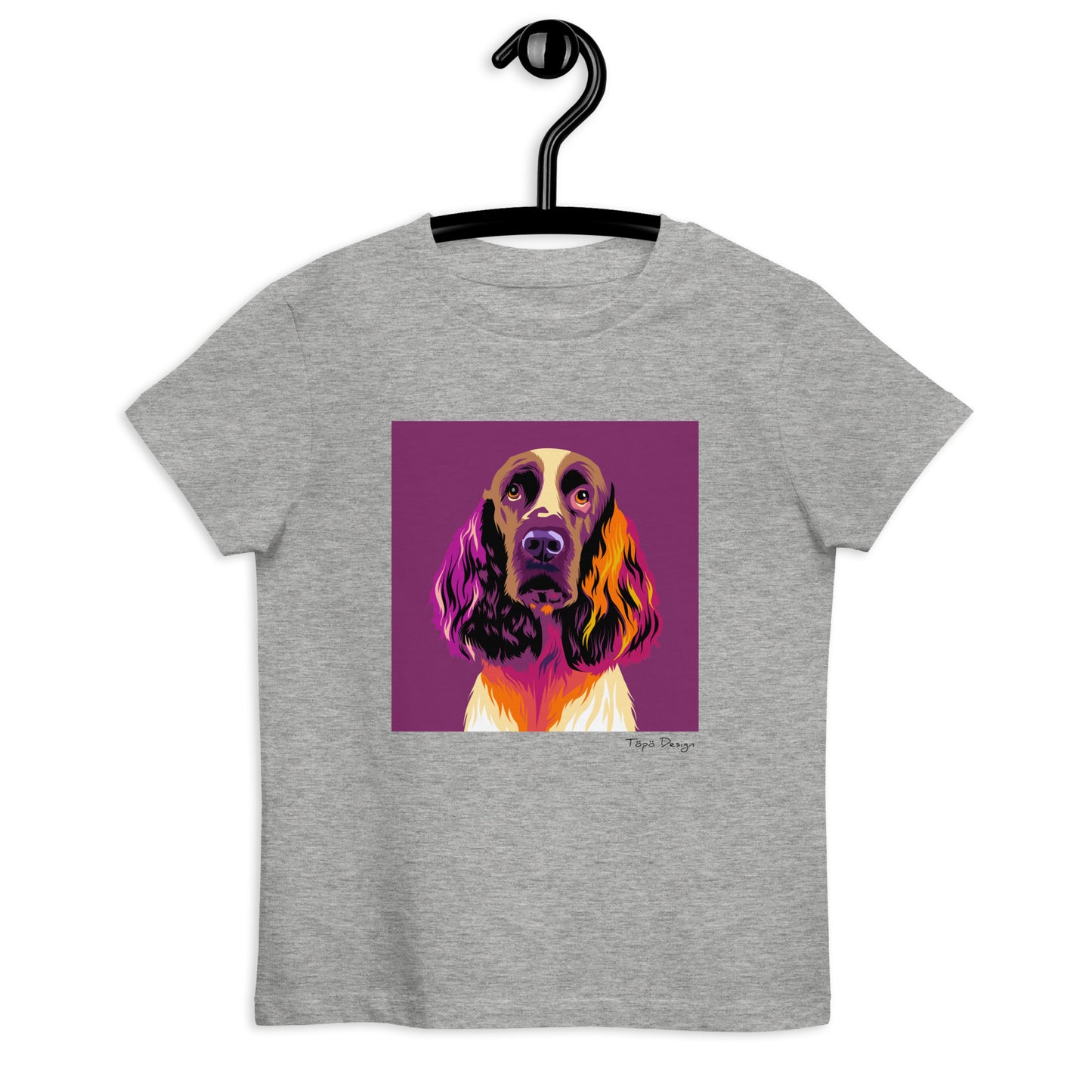 Englanninspringerspanieli lasten T-paita, Pop Art