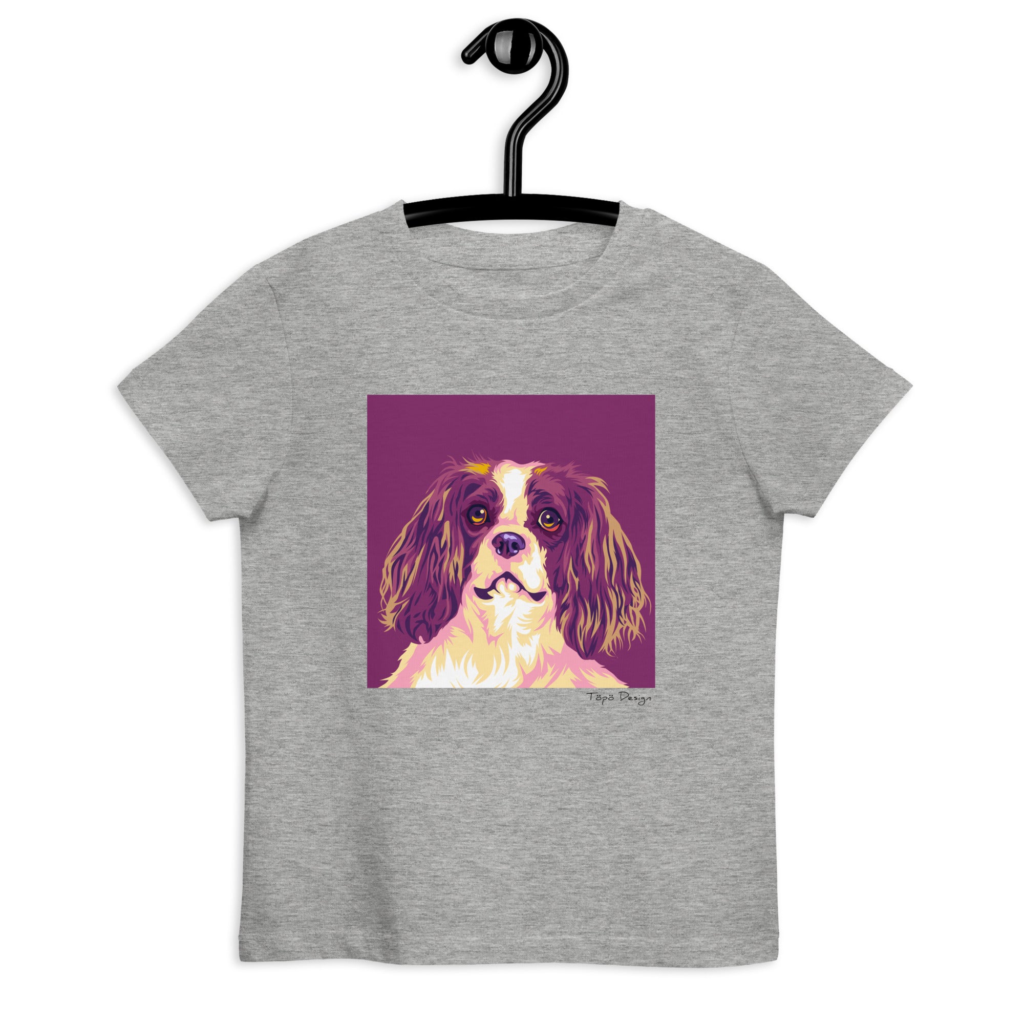 Cavalierkingcharlesinspanieli lasten T-paita, Pop Art