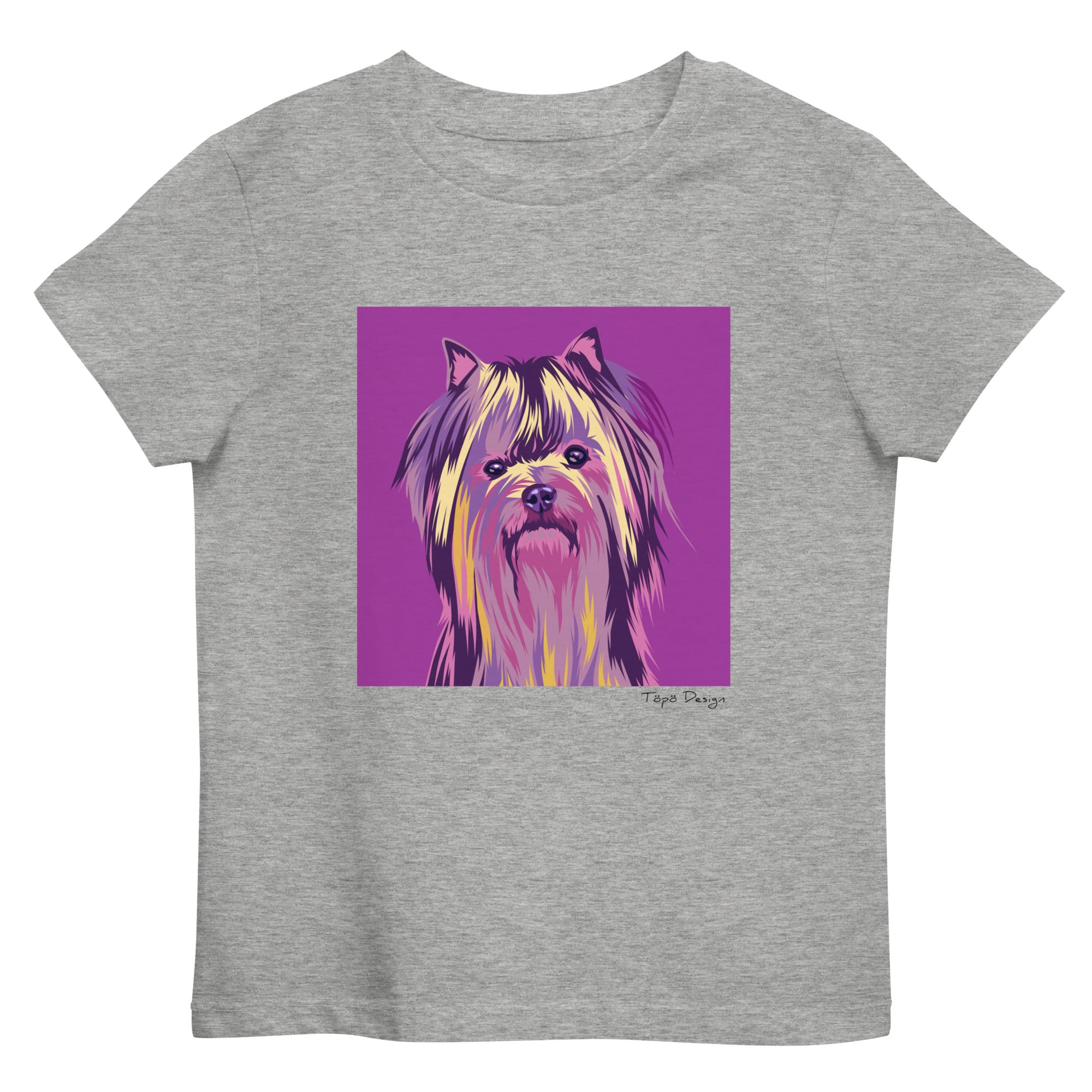 Yorkshirenterrieri lasten T-paita, Pop Art