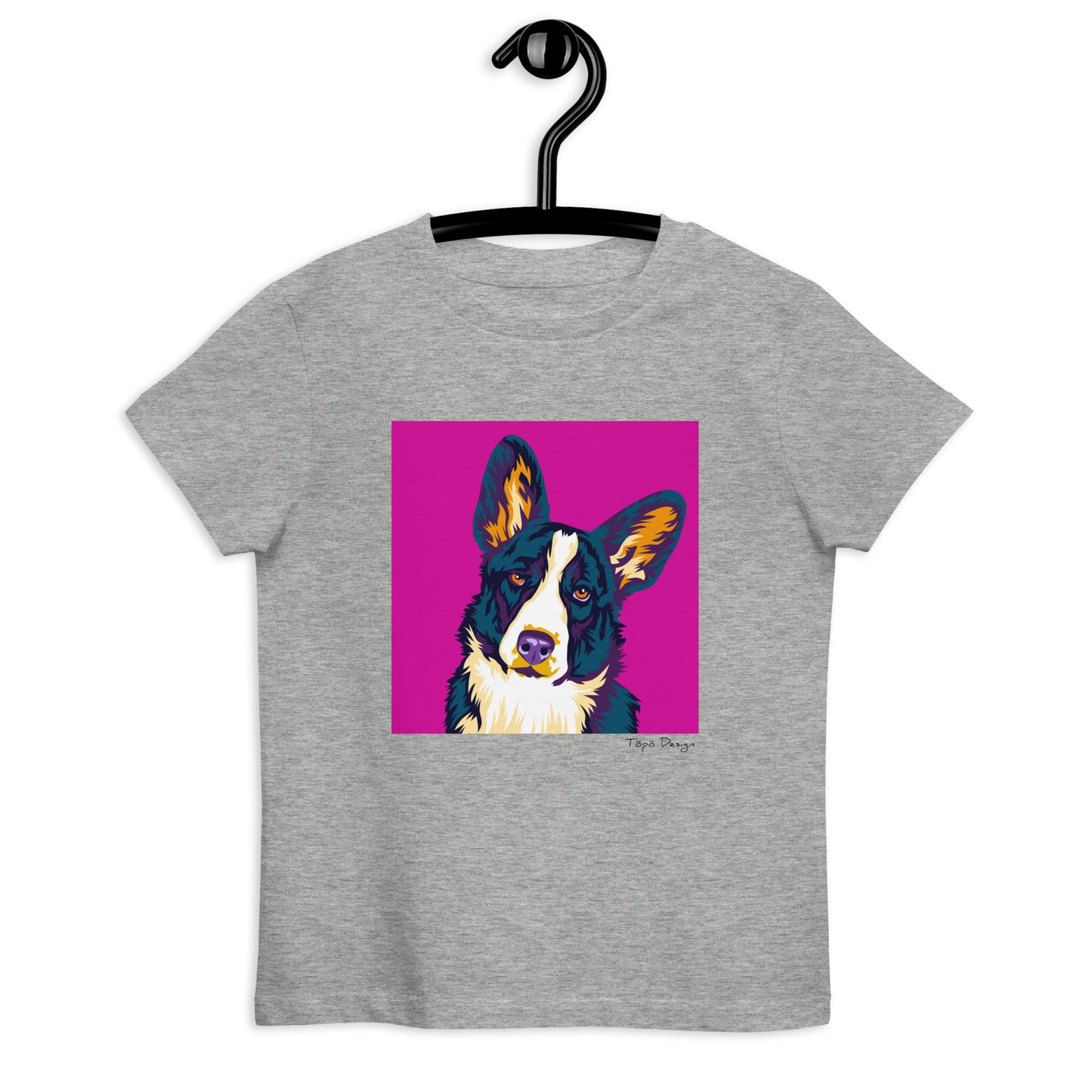 Welsh corgi cardigan Lasten T-paita, Pop Art