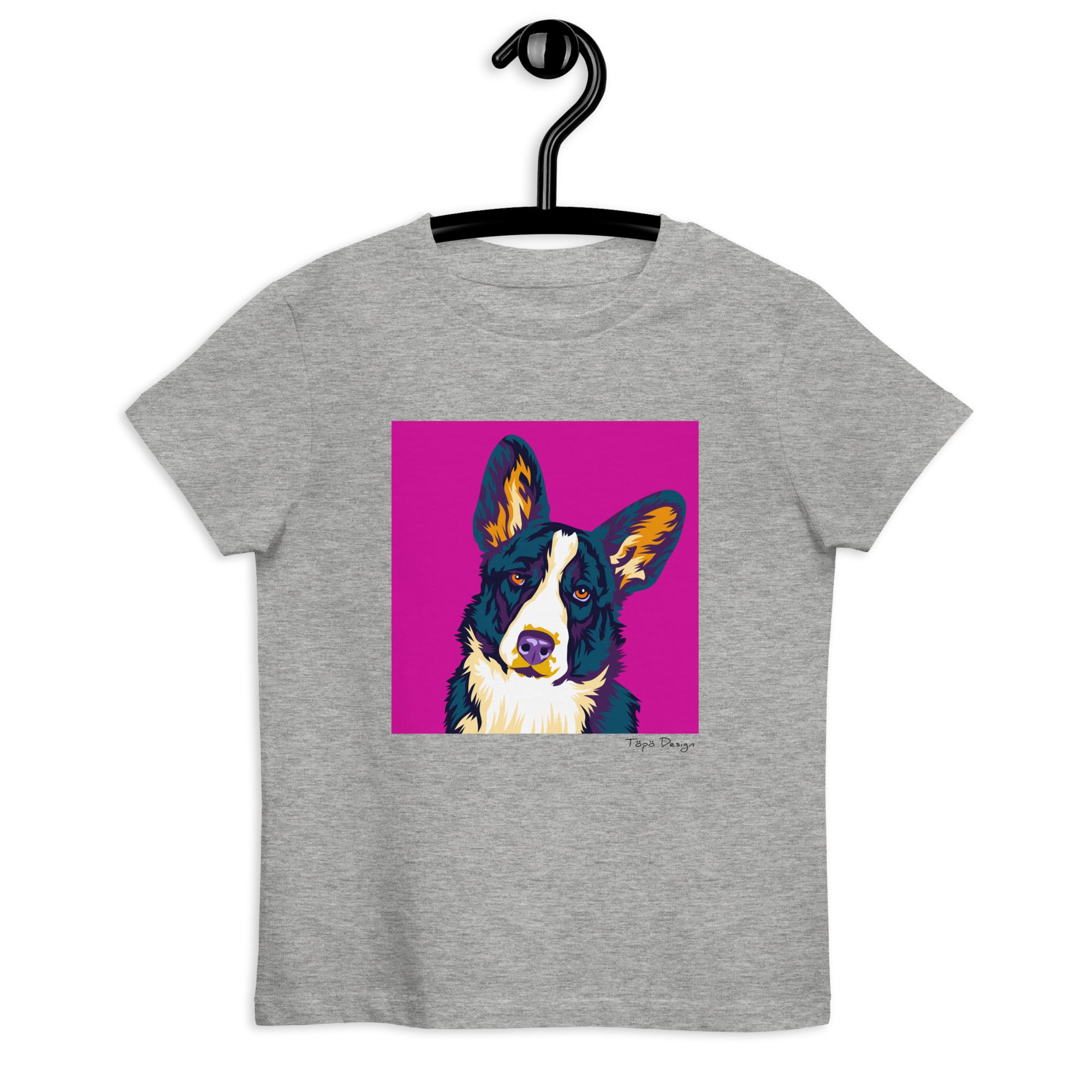 Welsh corgi cardigan Lasten T-paita, Pop Art