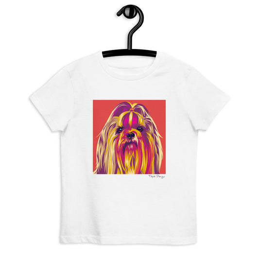 Shih tzu lasten T-paita, Pop Art