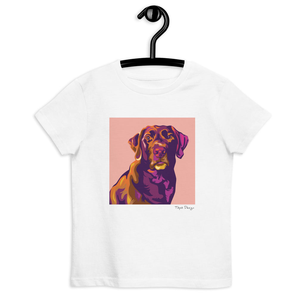 Labradorinnoutaja lasten T-paita, Pop Art