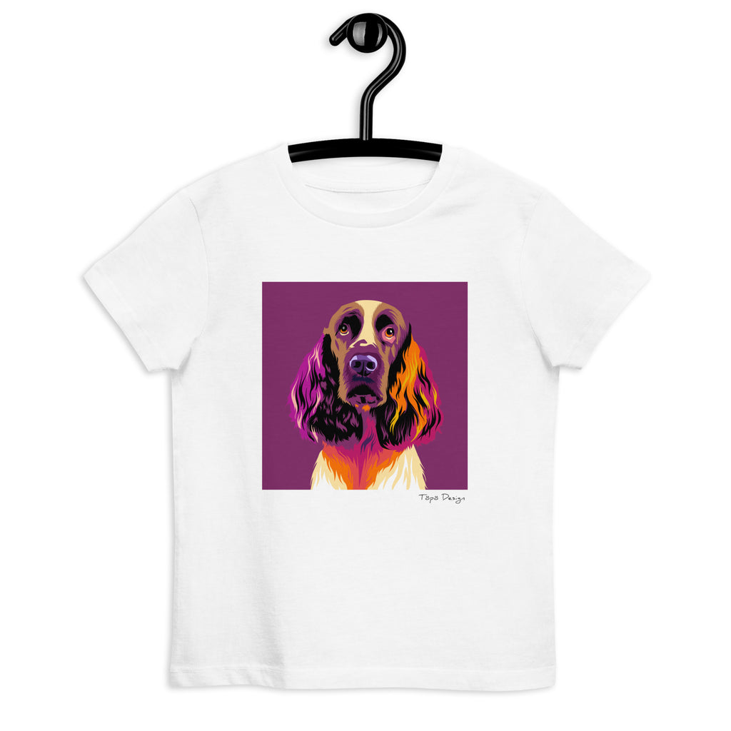 Englanninspringerspanieli lasten T-paita, Pop Art