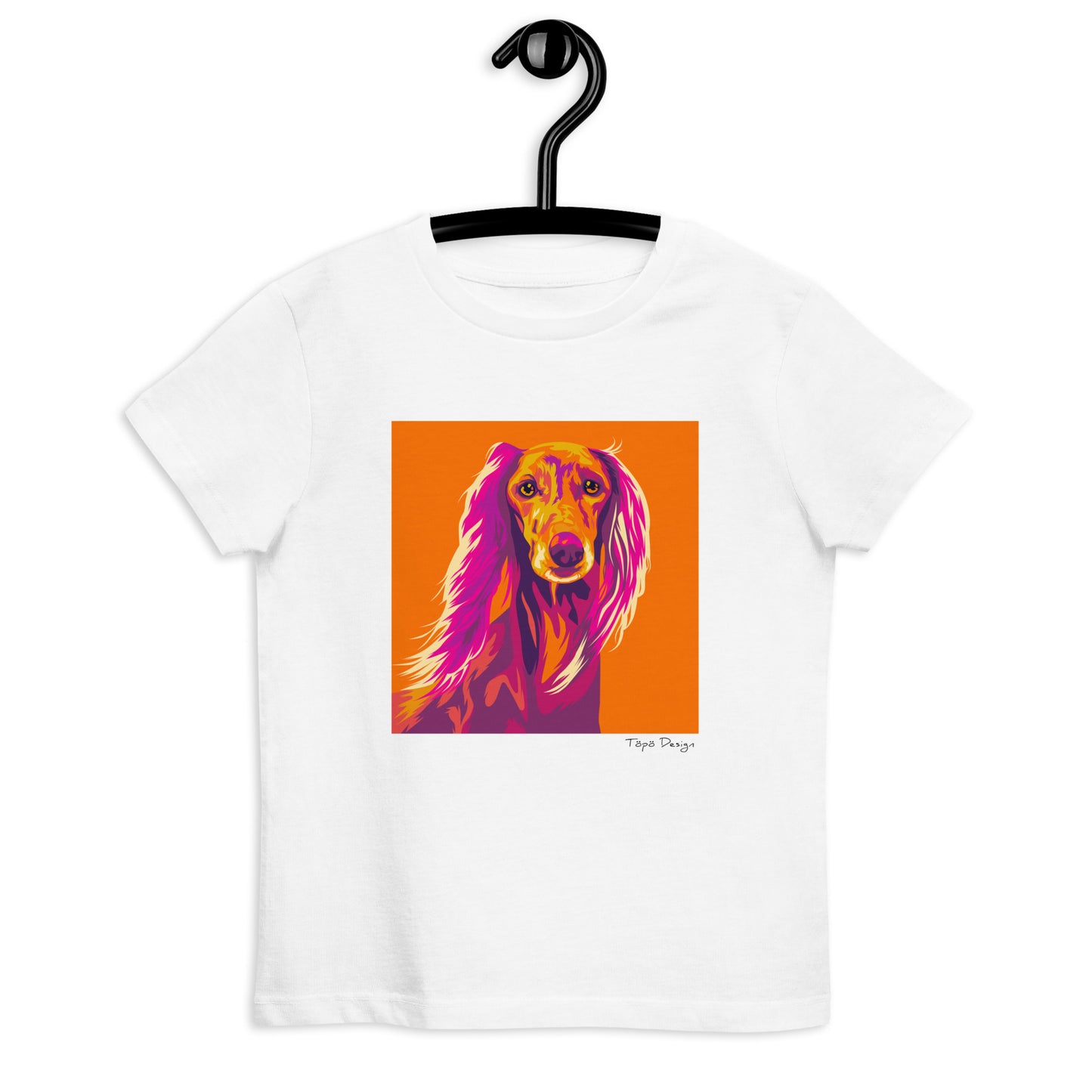 Saluki lasten T-paita, Pop Art