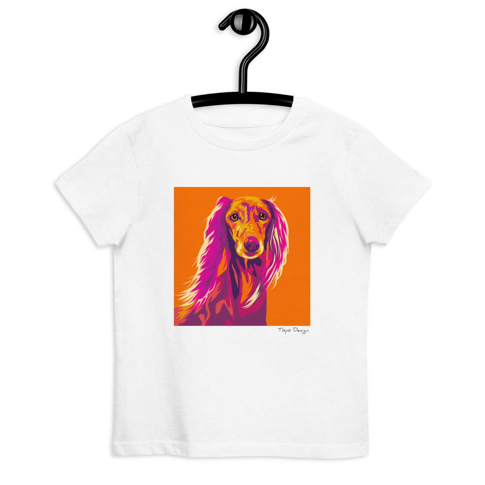 Saluki lasten T-paita, Pop Art