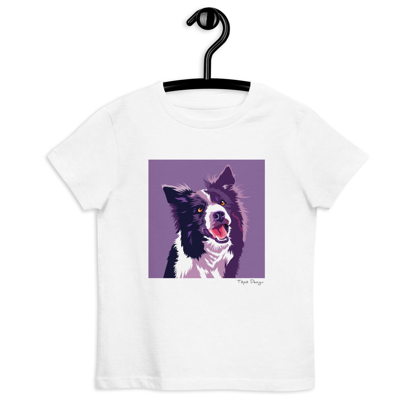 Bordercollie lasten T-paita, Pop Art