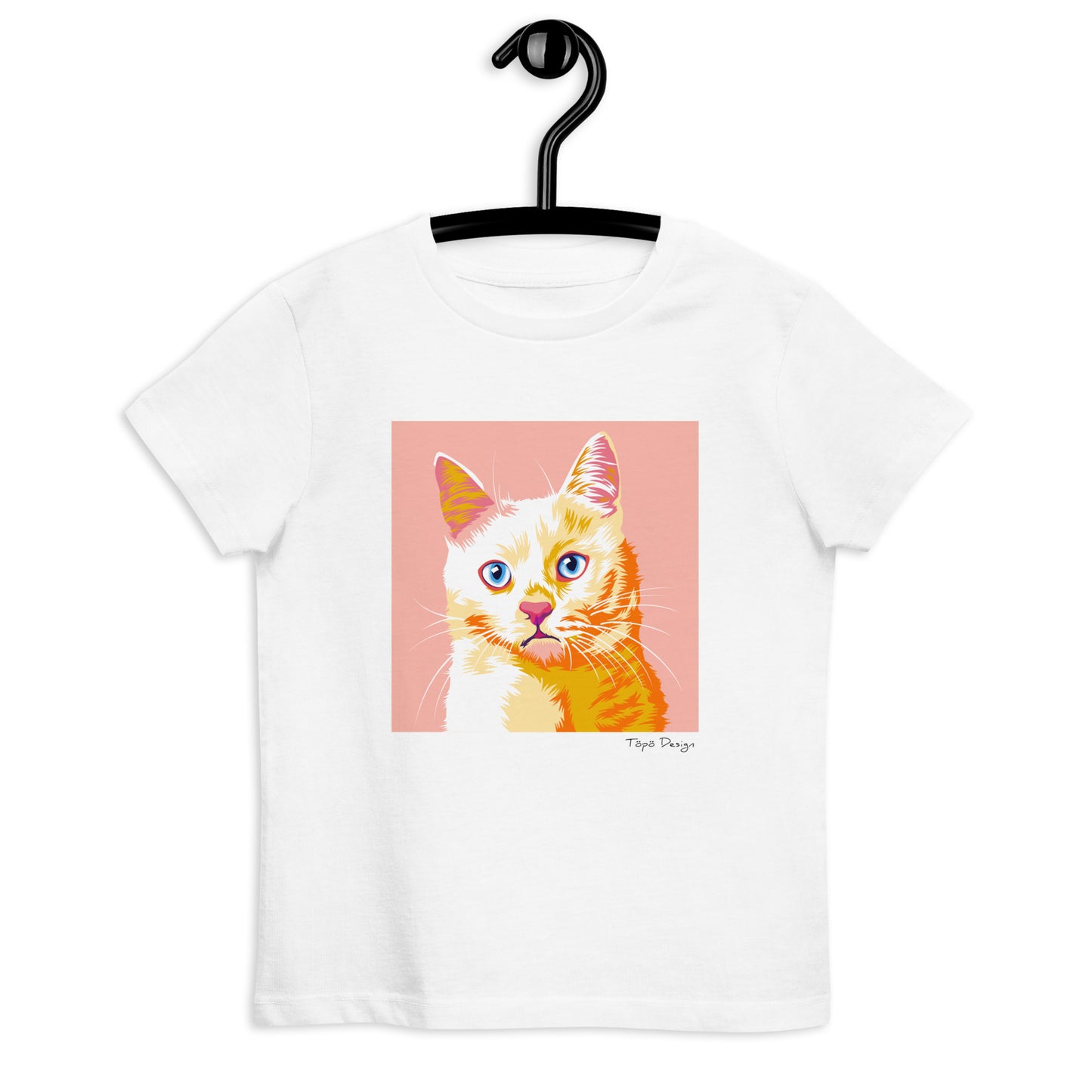 Maatiaiskissa Luna lasten T-paita, Pop Art