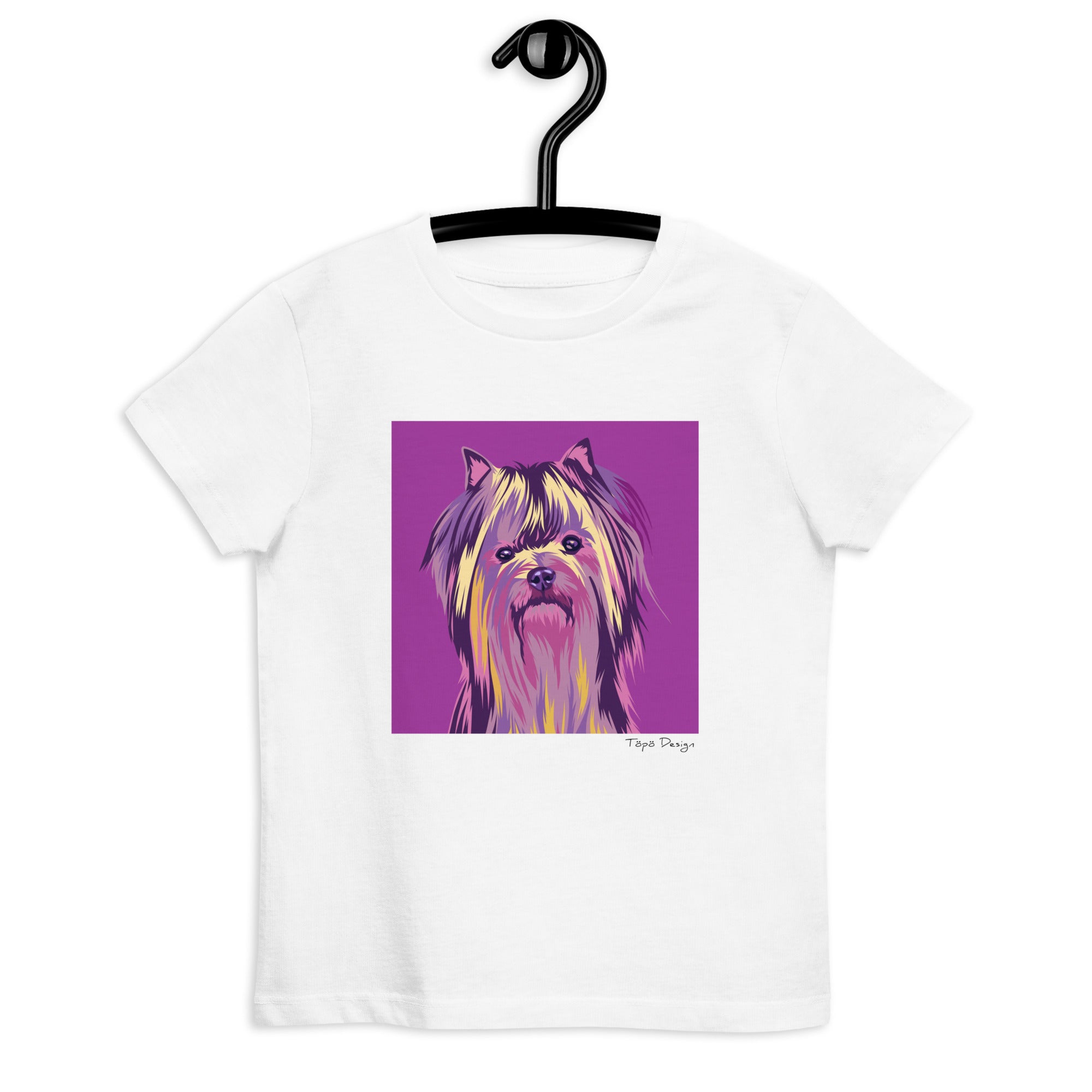 Yorkshirenterrieri lasten T-paita, Pop Art