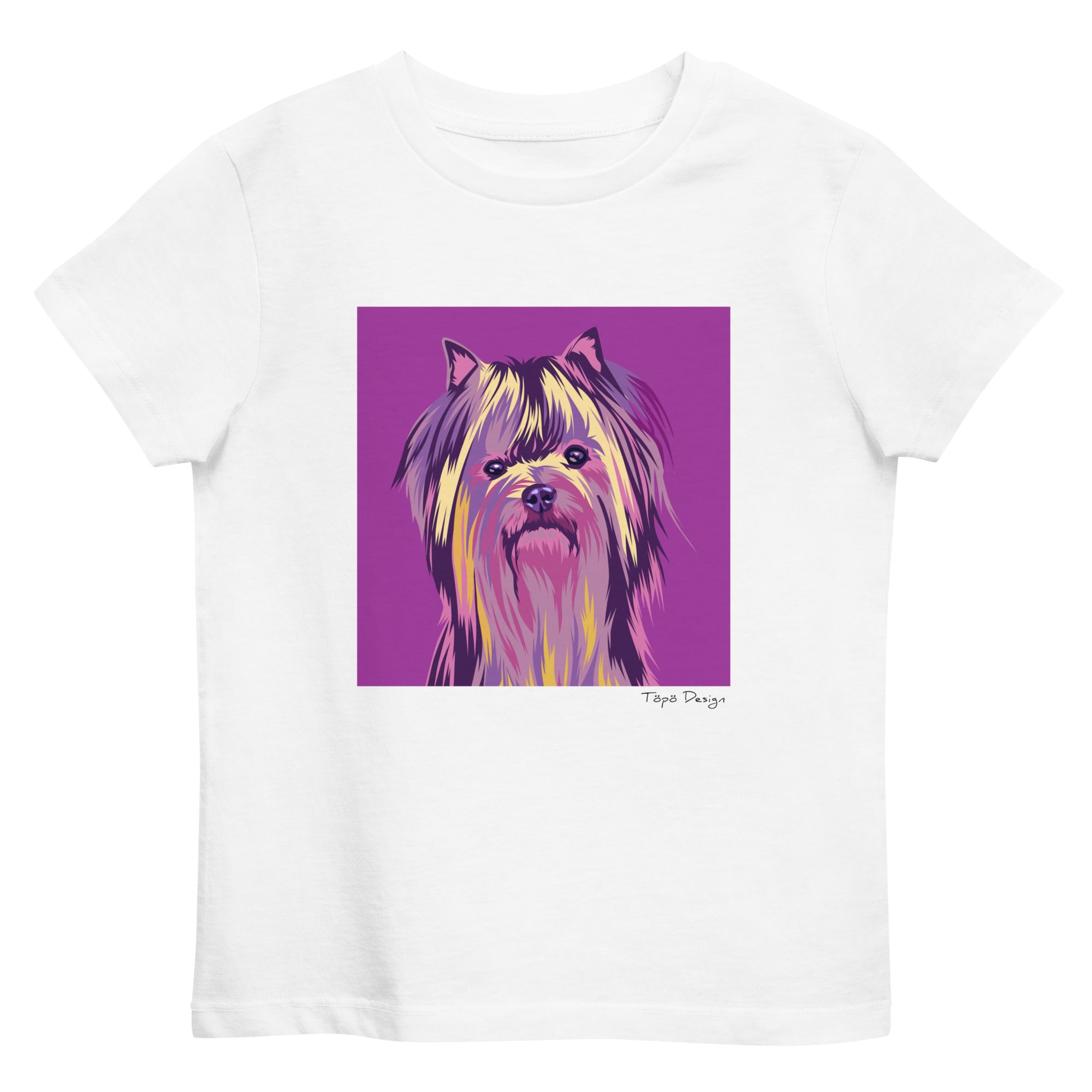 Yorkshirenterrieri lasten T-paita, Pop Art