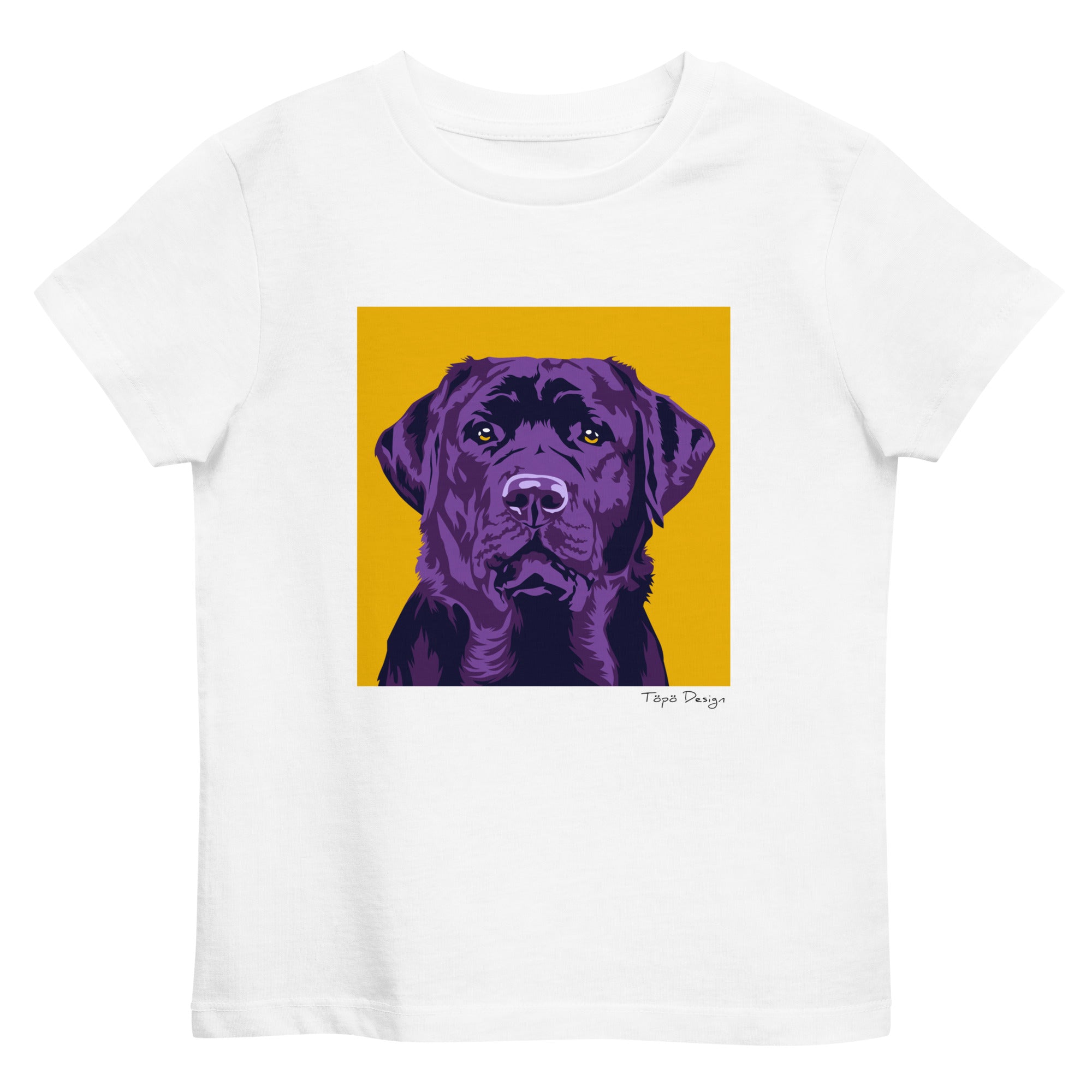 Labradorinnoutaja lasten T-paita, Pop Art