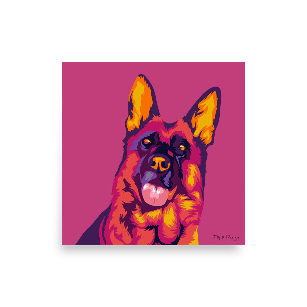 Saksanpaimenkoira Juliste, Pop Art