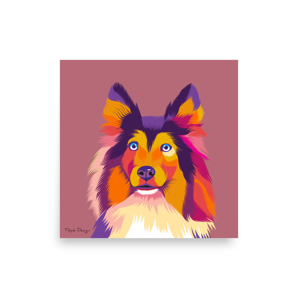 Shetlanninlammaskoira juliste, Pop Art