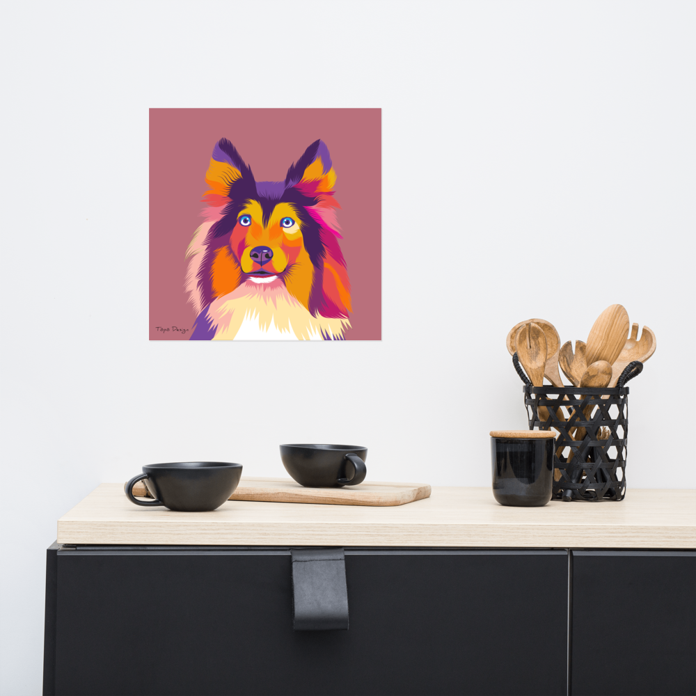 Shetlanninlammaskoira juliste, Pop Art