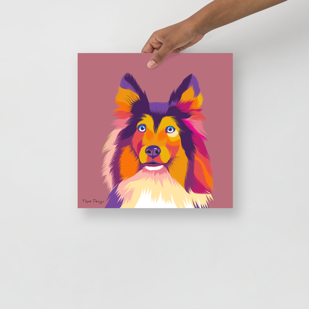 Shetlanninlammaskoira juliste, Pop Art