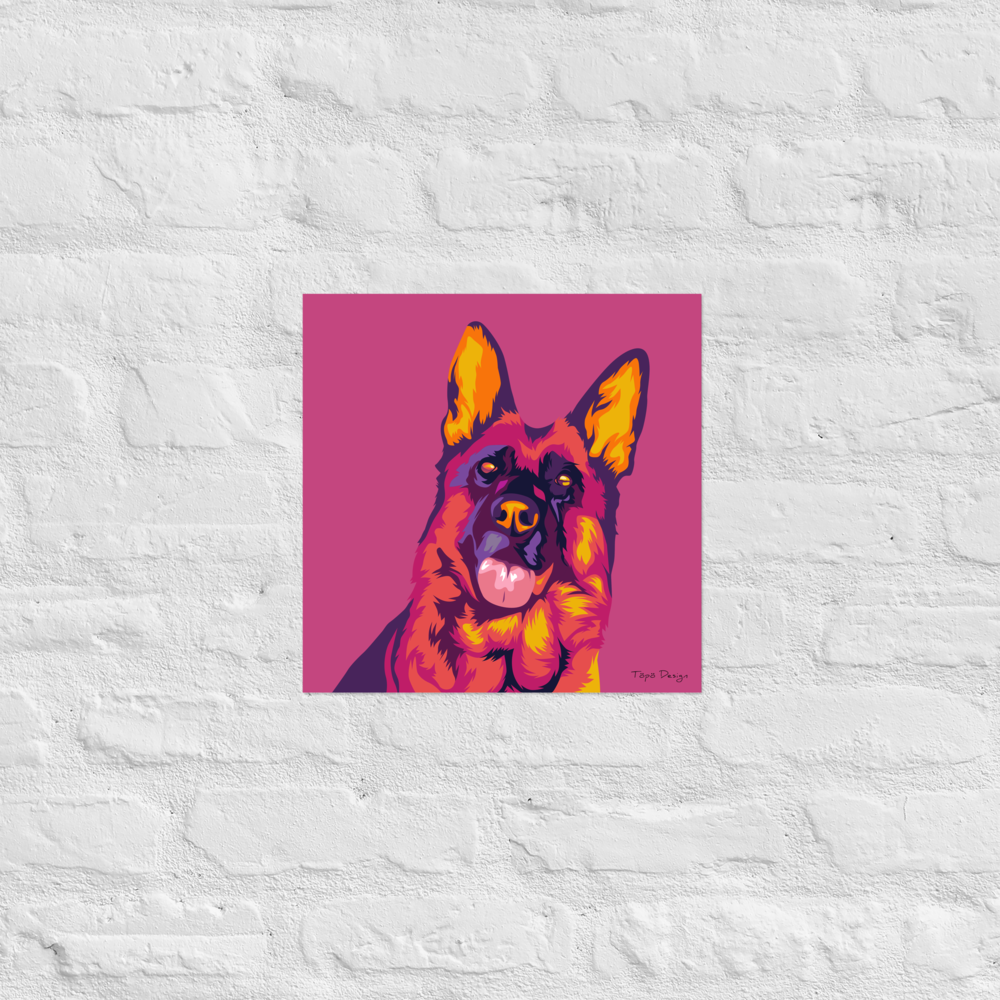 Saksanpaimenkoira Juliste, Pop Art