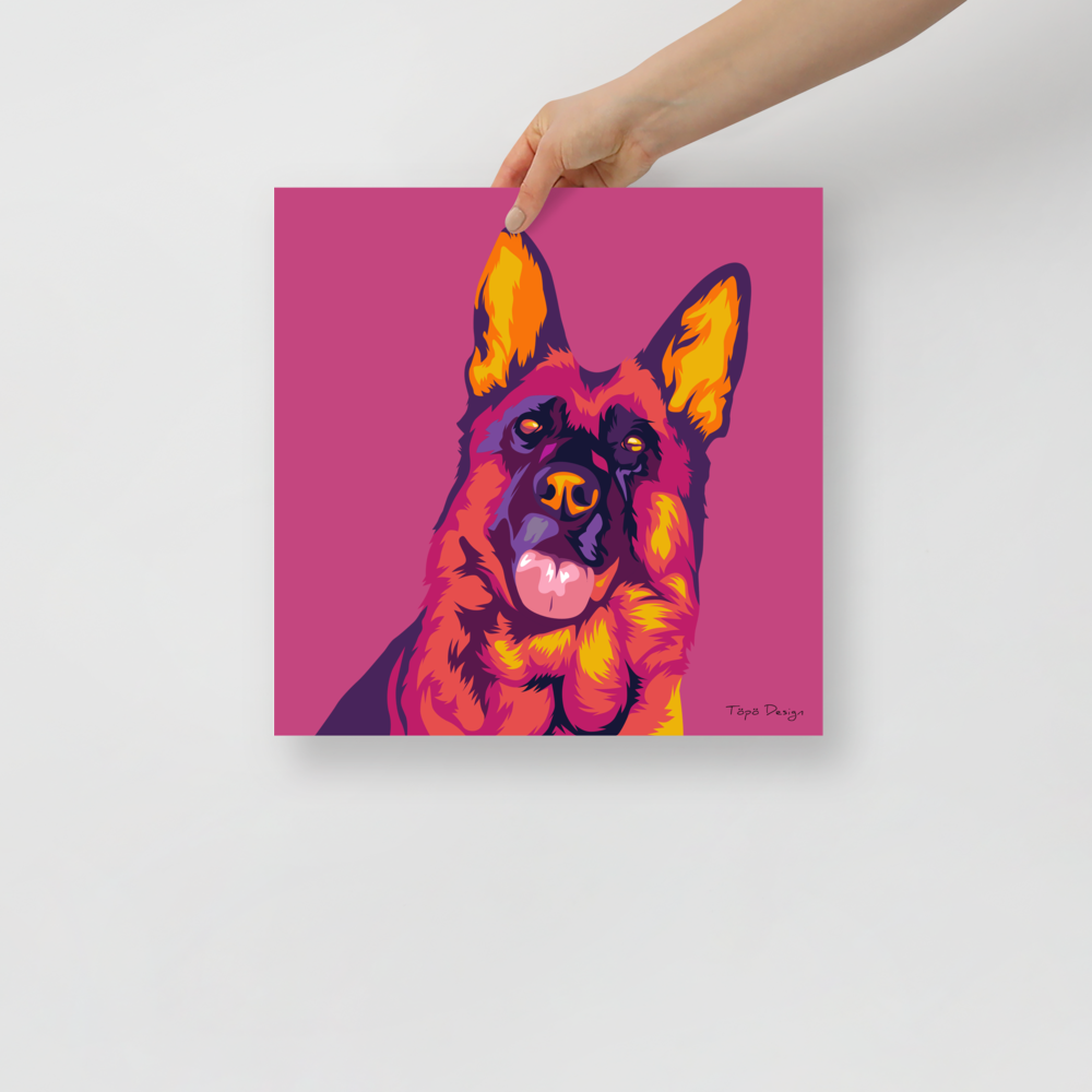 Saksanpaimenkoira Juliste, Pop Art