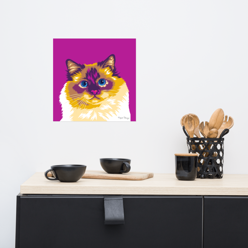 Pyhä Birma kissajuliste, Pop Art