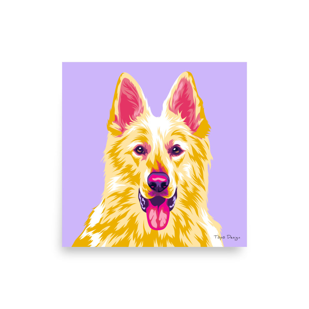 Valkoinenpaimenkoira Juliste, Pop Art