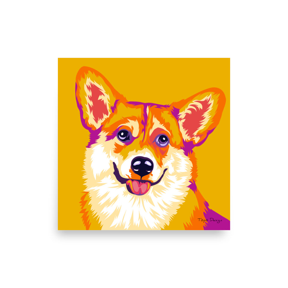Welsh corgi pembroke Juliste, Pop Art